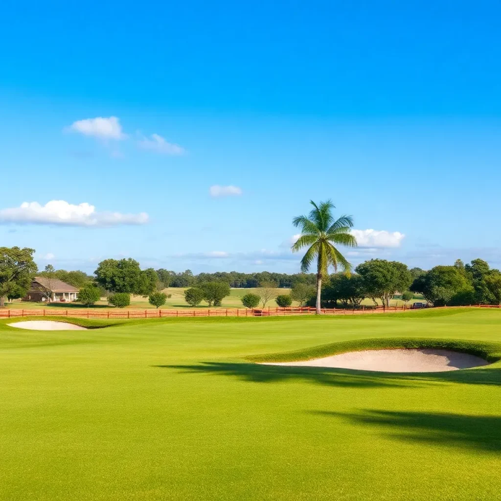 Close-up of a Beautiful Golf Course
