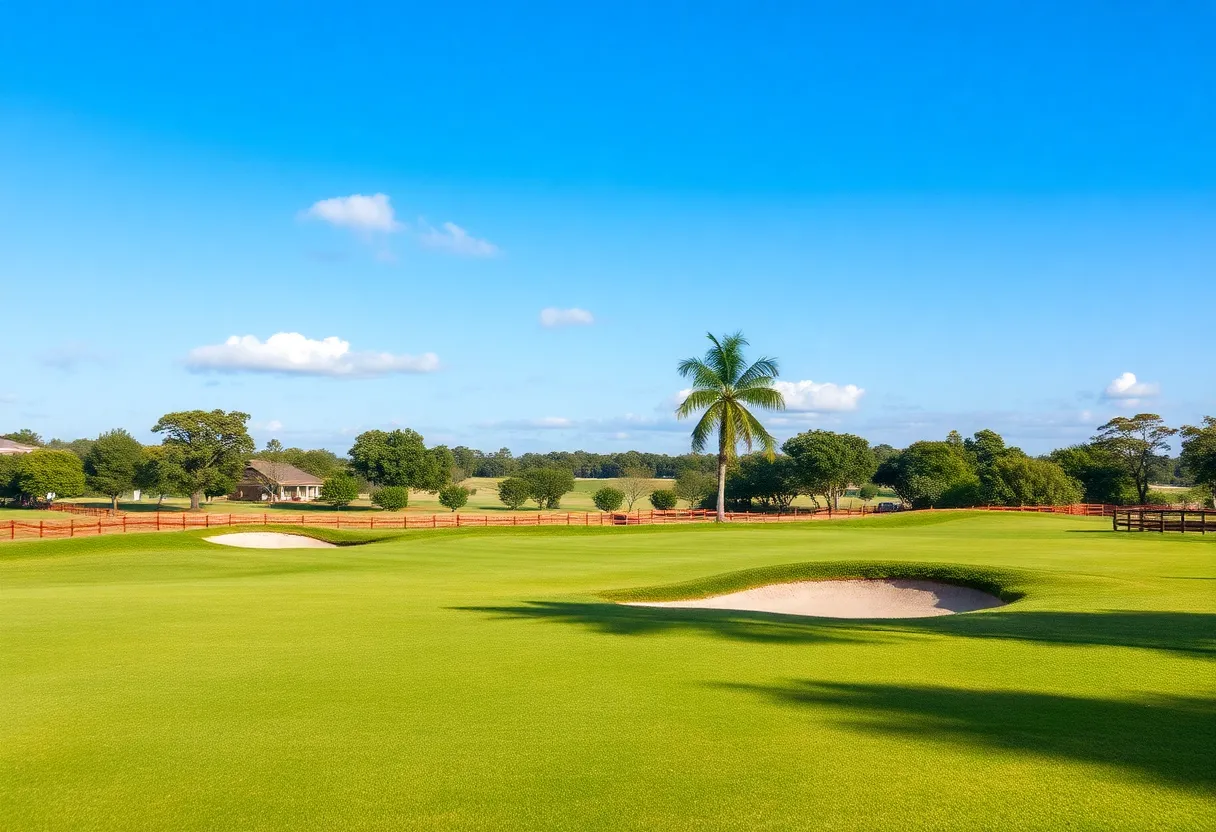 Close-up of a Beautiful Golf Course