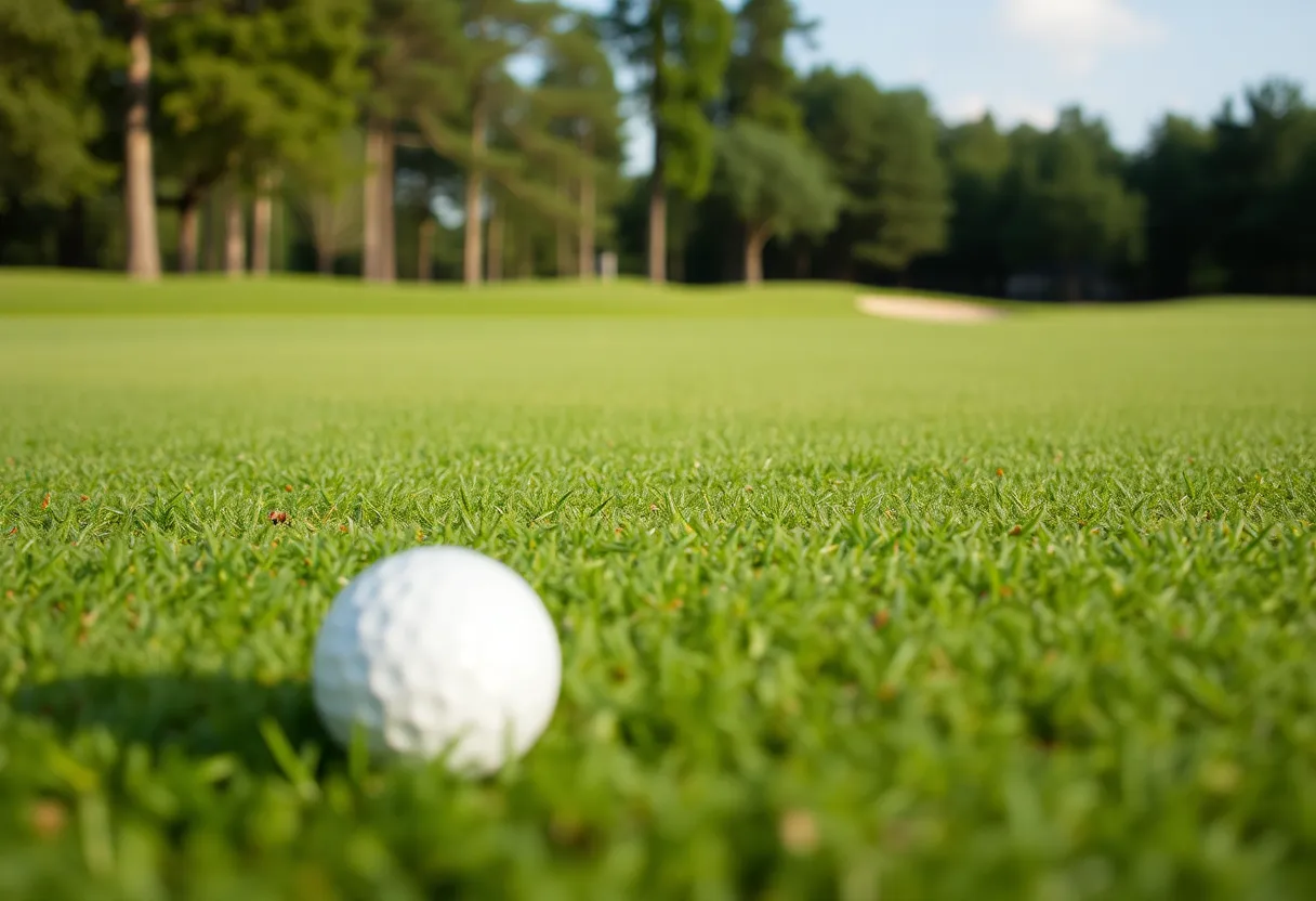 Close-up of a beautiful golf course at Hammock Beach Resort