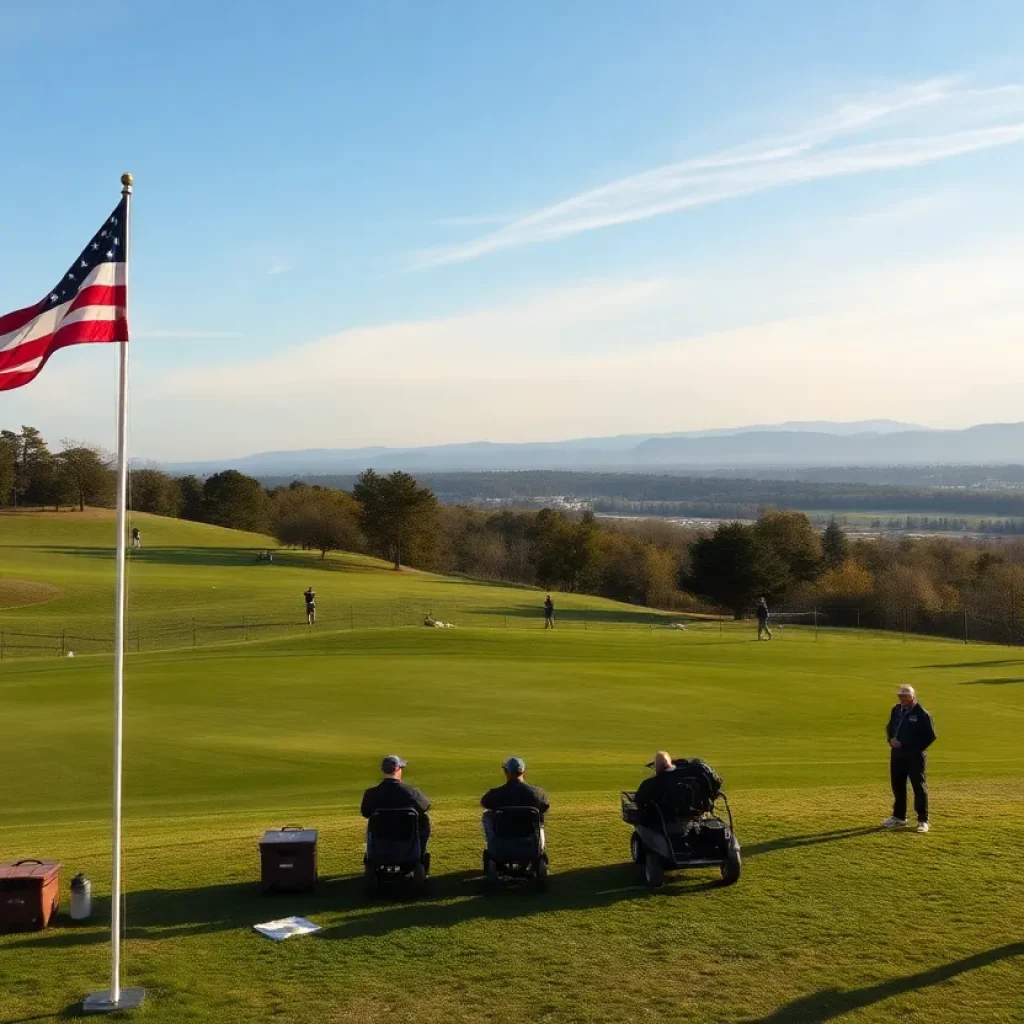 Golfers competing at the Commander-in-Chief’s Cup