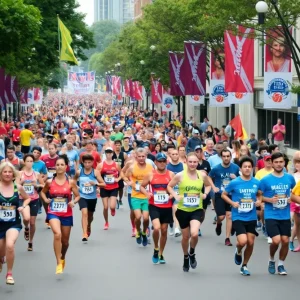 Runners participating in the DONNA Marathon Weekend in Jacksonville