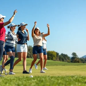 Florida Gators Women's Golf team celebrating a tournament win