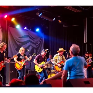 Musicians performing in Jacksonville celebrating Southern rock heritage