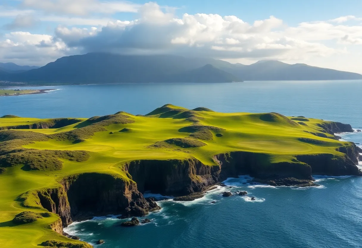 Scenic view of a Northern Ireland golf course