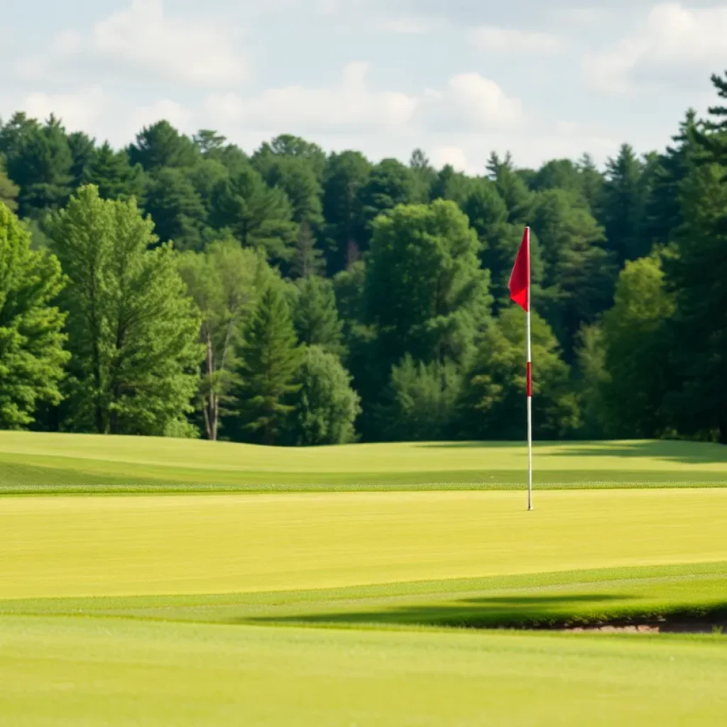 Close-up of a beautiful golf course