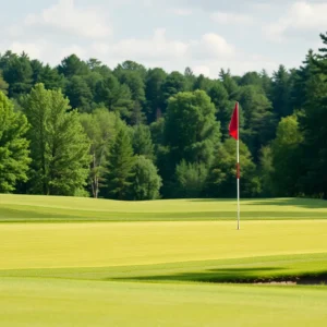 Close-up of a beautiful golf course