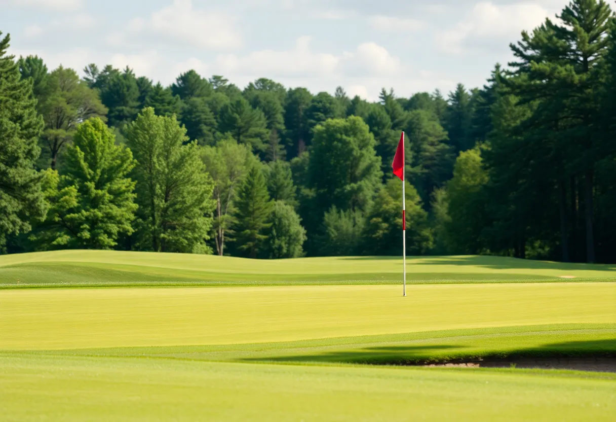 Close-up of a beautiful golf course