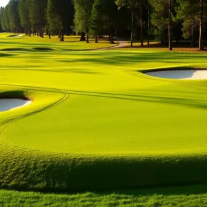 A close up view of a beautiful golf course at PGA National Resort.