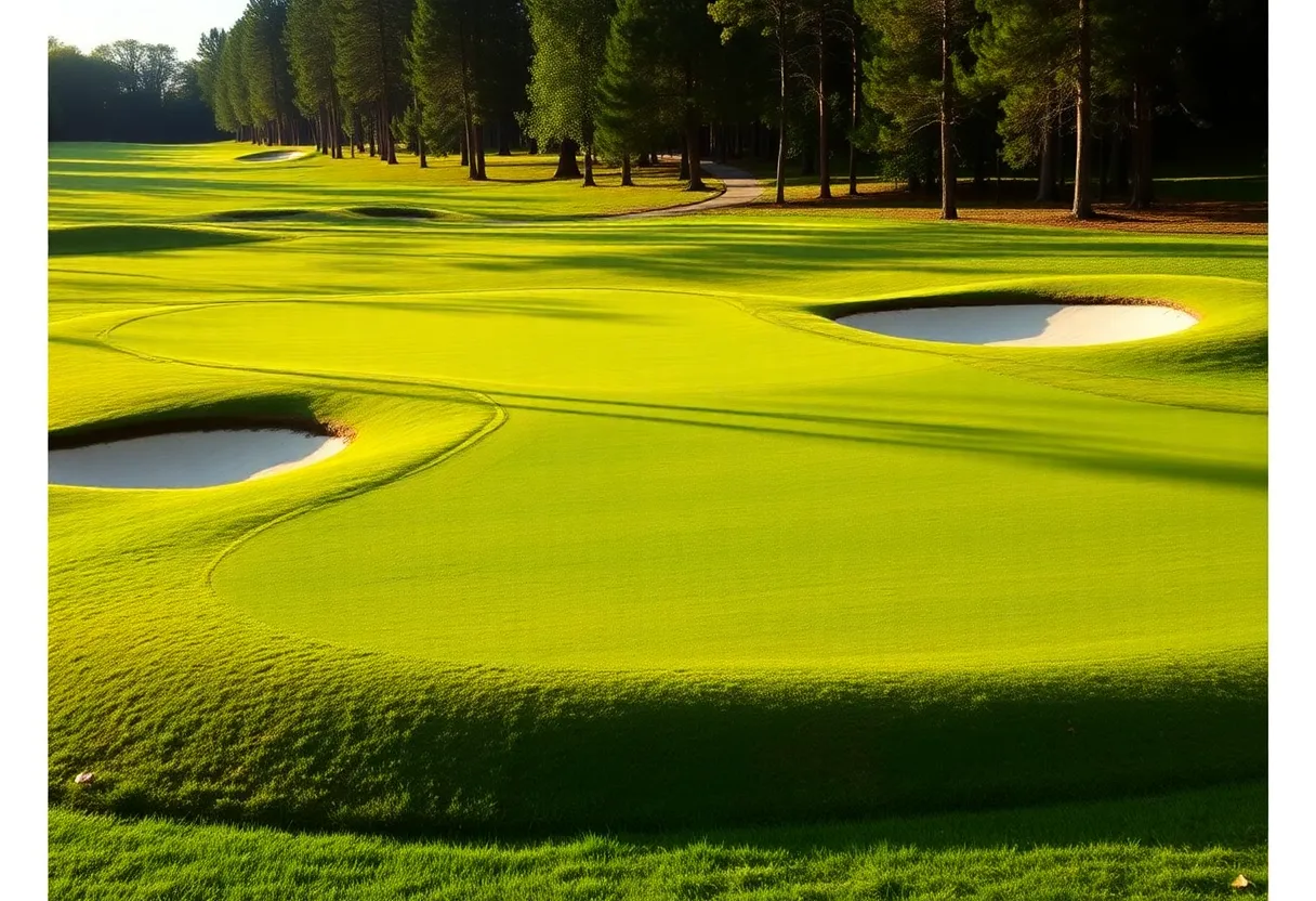 A close up view of a beautiful golf course at PGA National Resort.
