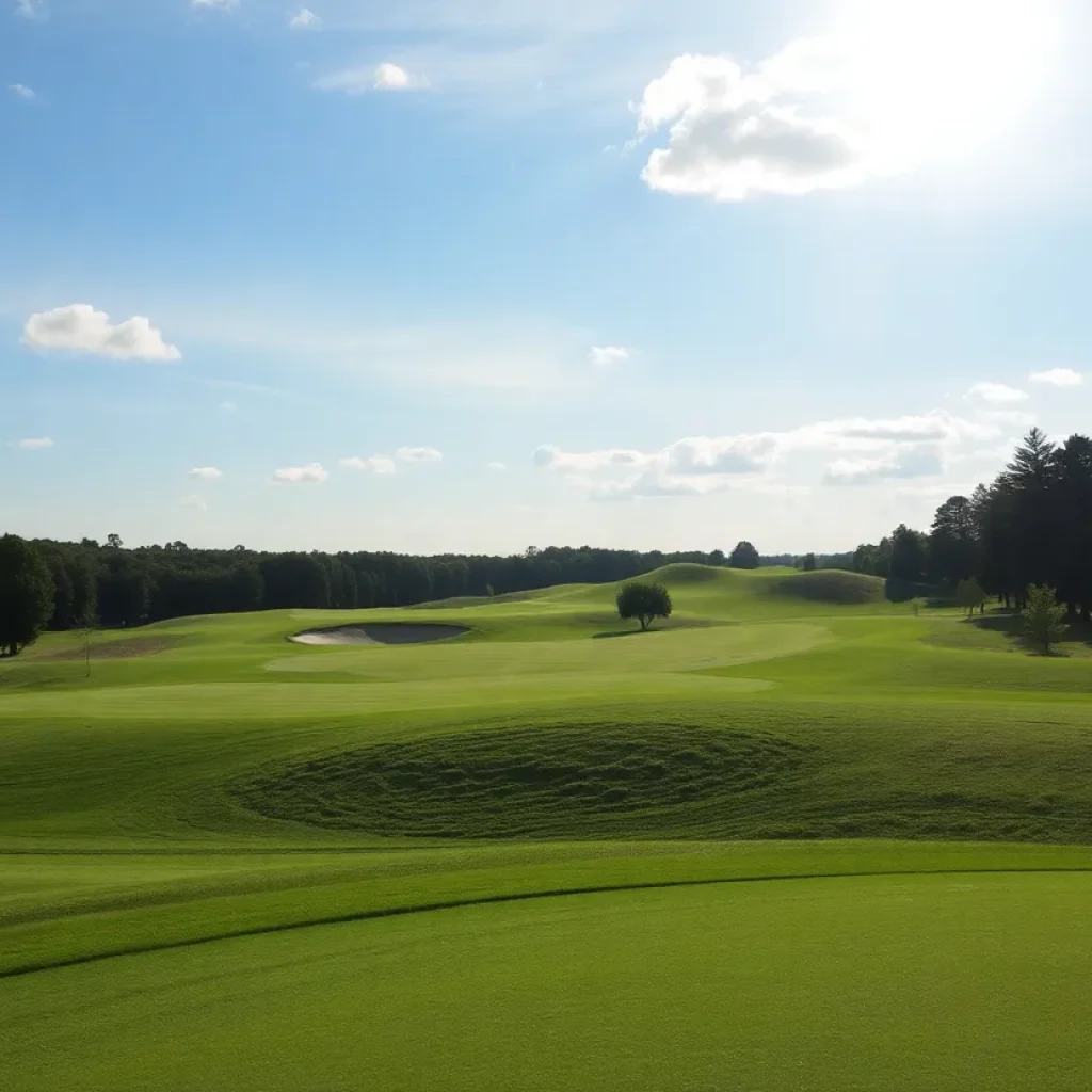 Close Up of a Beautiful Golf Course