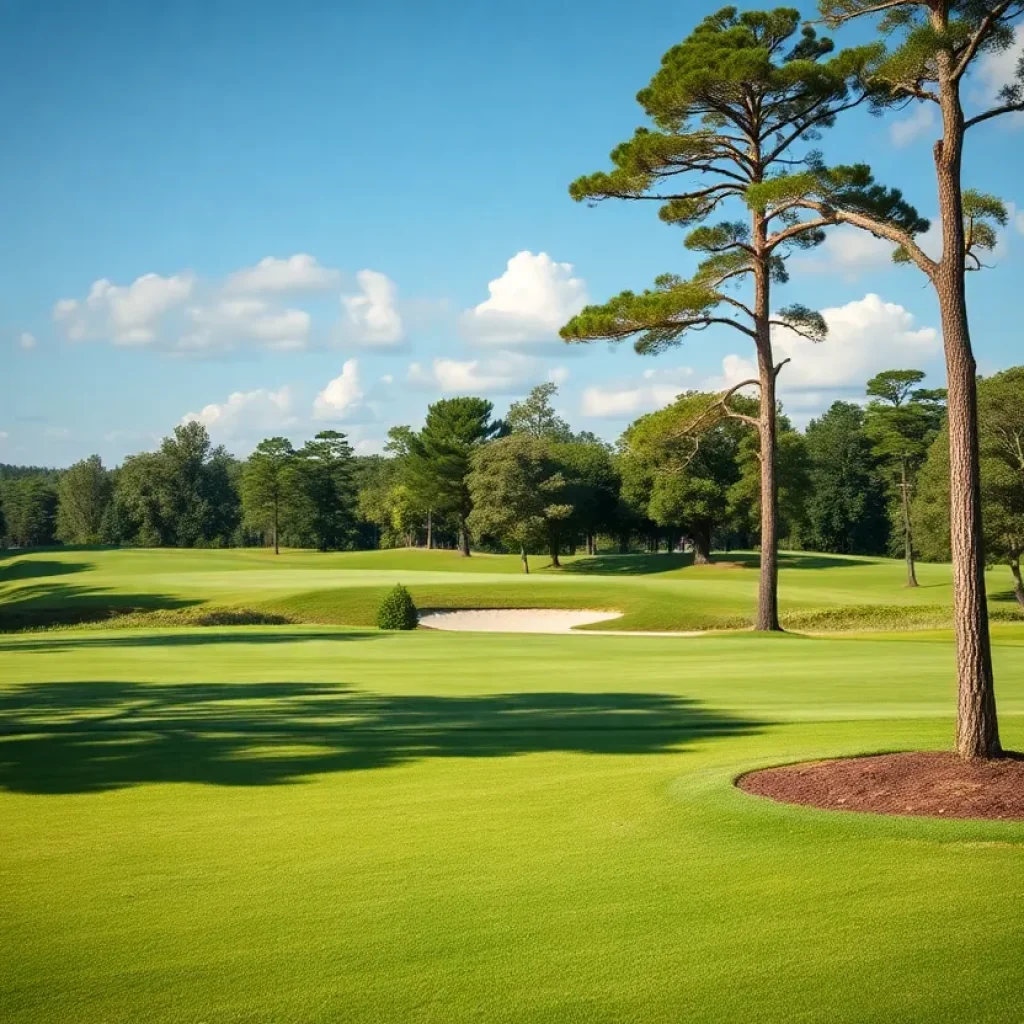 Close-up of a beautiful golf course