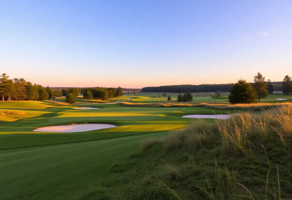 Close-up of a Beautiful Golf Course