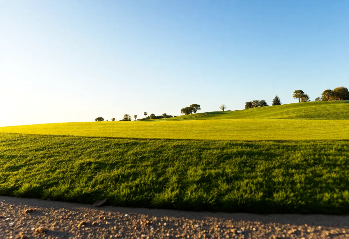 Beautiful golf course landscape showcasing lush greens and serene atmosphere