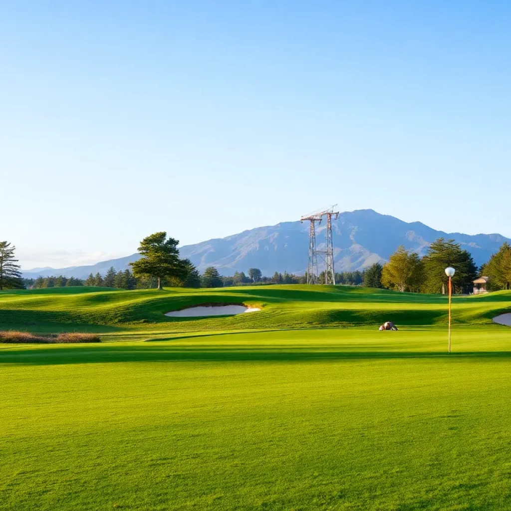 Close-up of a Beautiful Golf Course