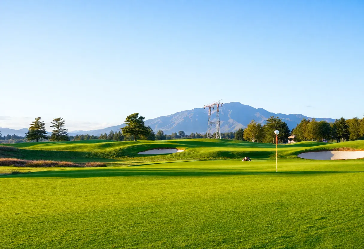 Close-up of a Beautiful Golf Course
