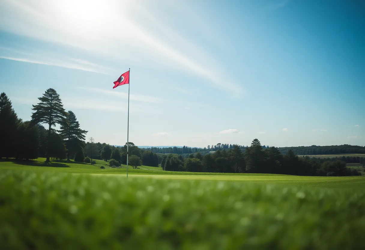 Close-up of a Beautiful Golf Course
