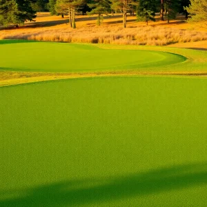 Close-up of a Beautiful Golf Course