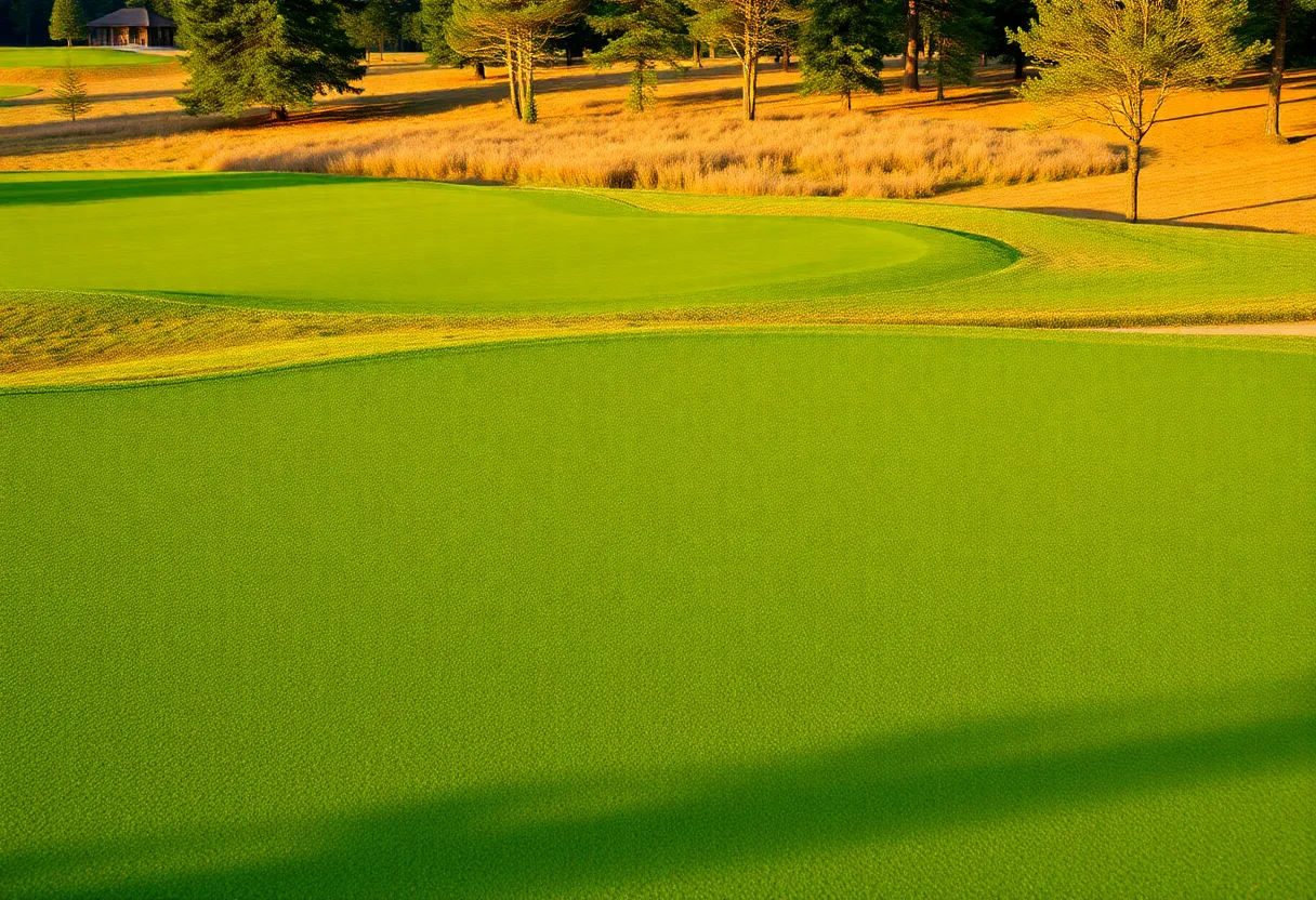 Close-up of a Beautiful Golf Course