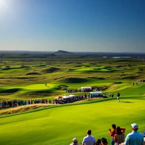 Golf players competing at Abu Dhabi HSBC Championship