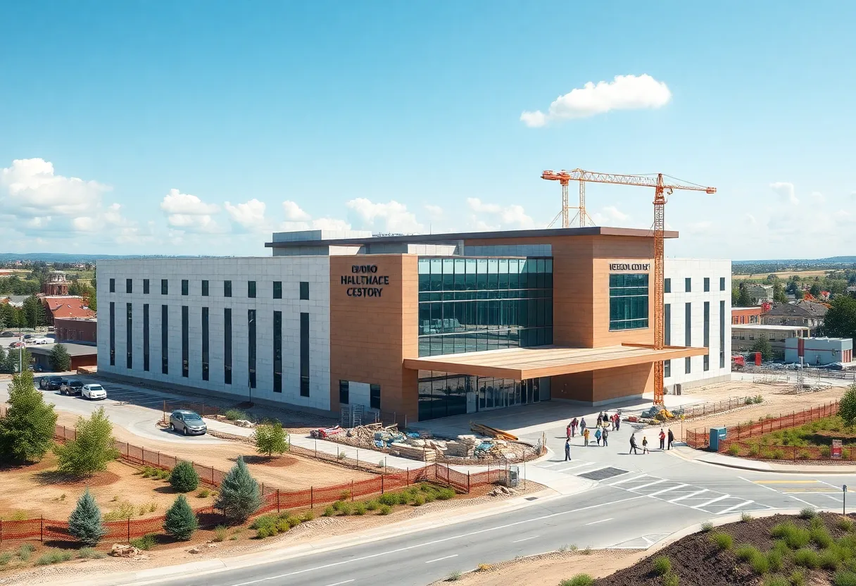 Construction site for new AdventHealth facility in St. Johns County