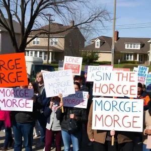 Residents protesting against morgue construction in Brentwood