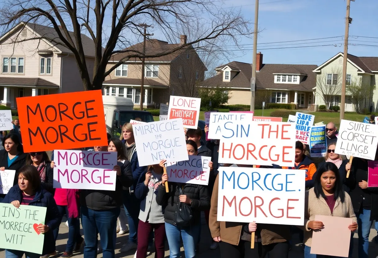 Residents protesting against morgue construction in Brentwood