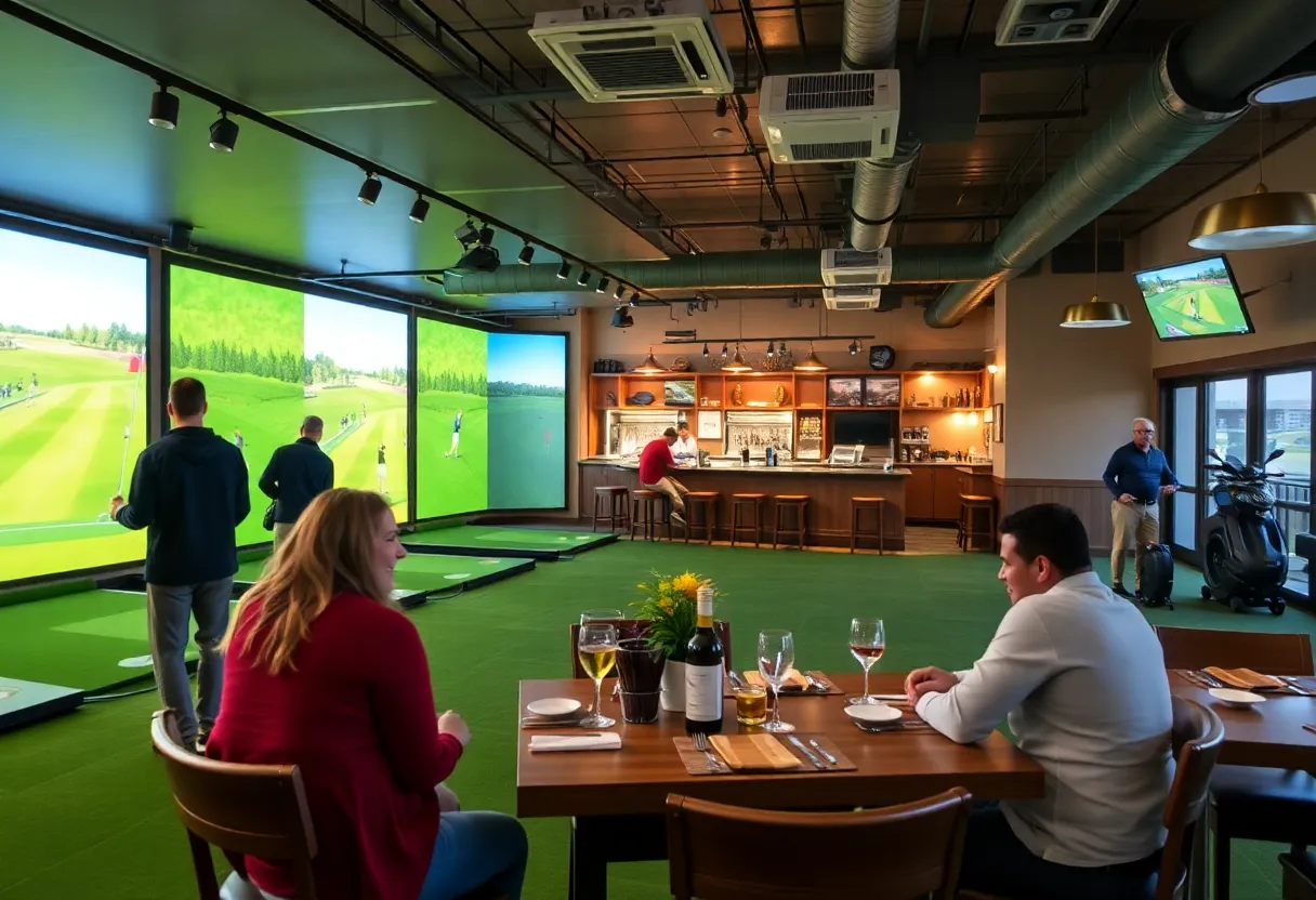 Indoor golfing at Buffalo Golf House in Tonawanda, NY