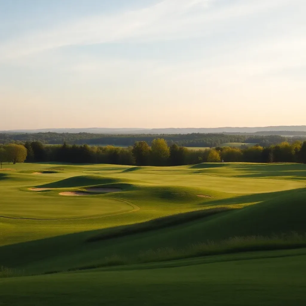 Scenic view of Cape Cod National Golf Club showcasing beautiful fairways.