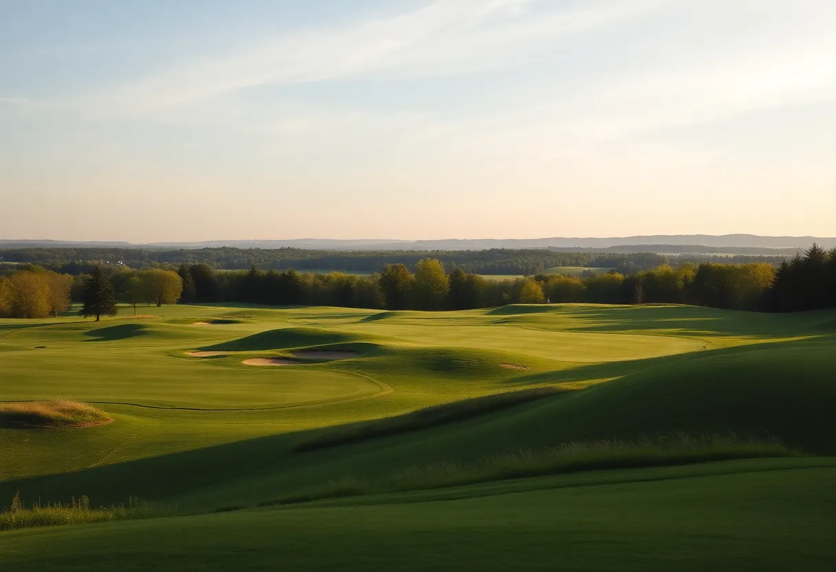 Scenic view of Cape Cod National Golf Club showcasing beautiful fairways.