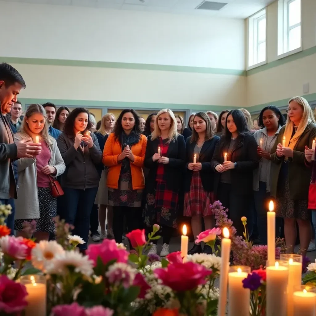 Community members gathered in remembrance of a beloved volunteer at Grace Lutheran School.