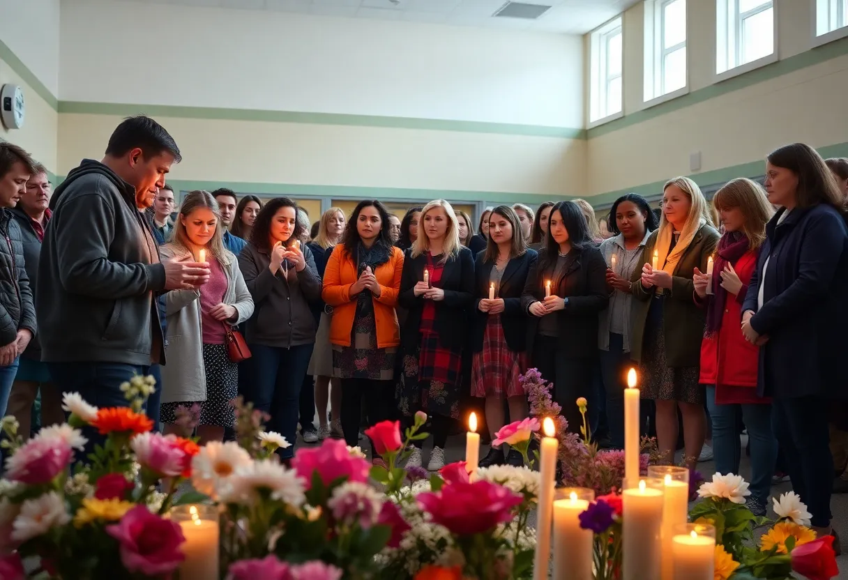 Community members gathered in remembrance of a beloved volunteer at Grace Lutheran School.