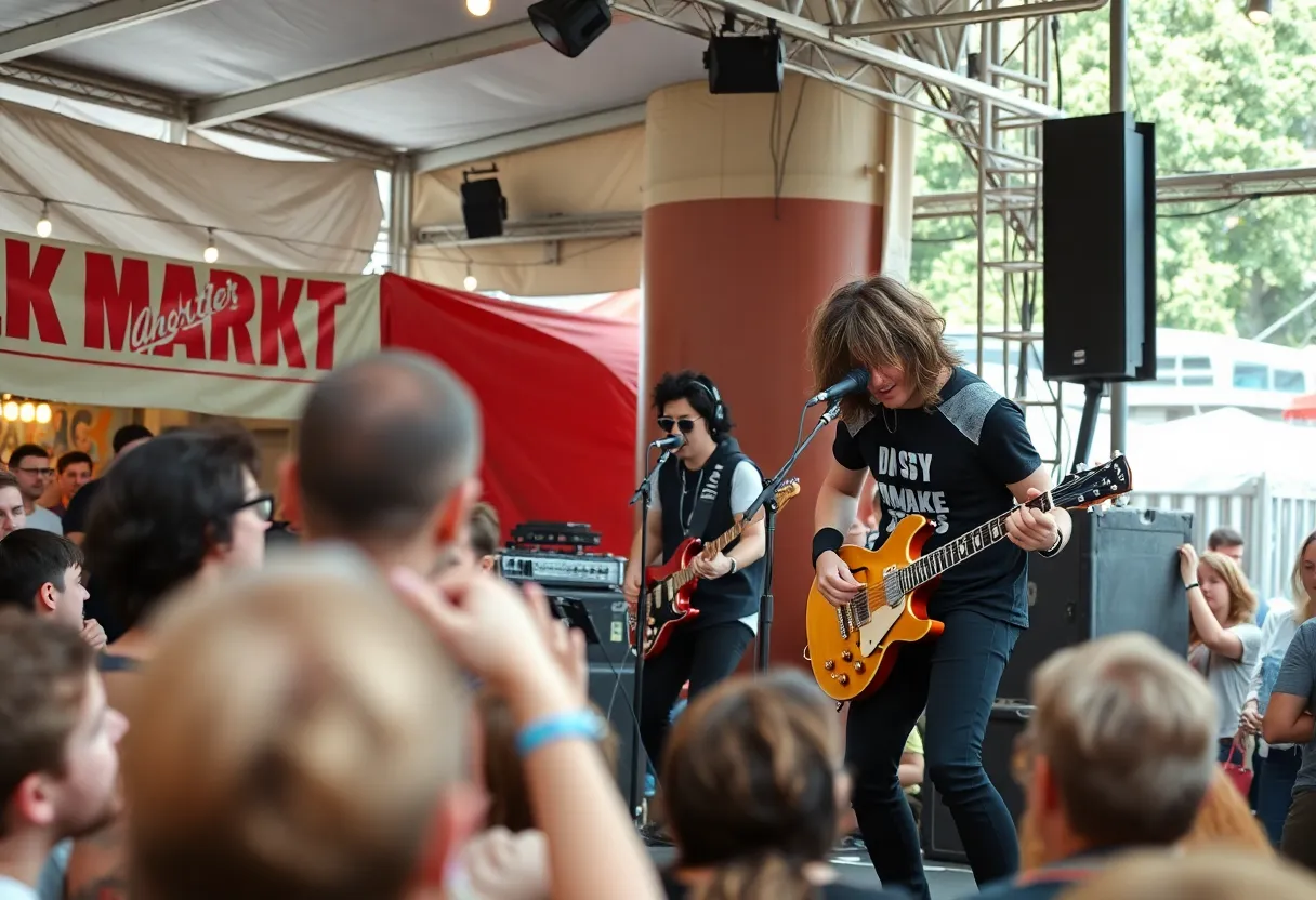 Empty Register performing live at Riverside Arts Market