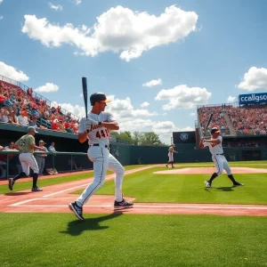 Florida State University baseball team celebrating a win