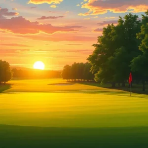 A peaceful golf course sunset in memory of Gary Lyons Toulson