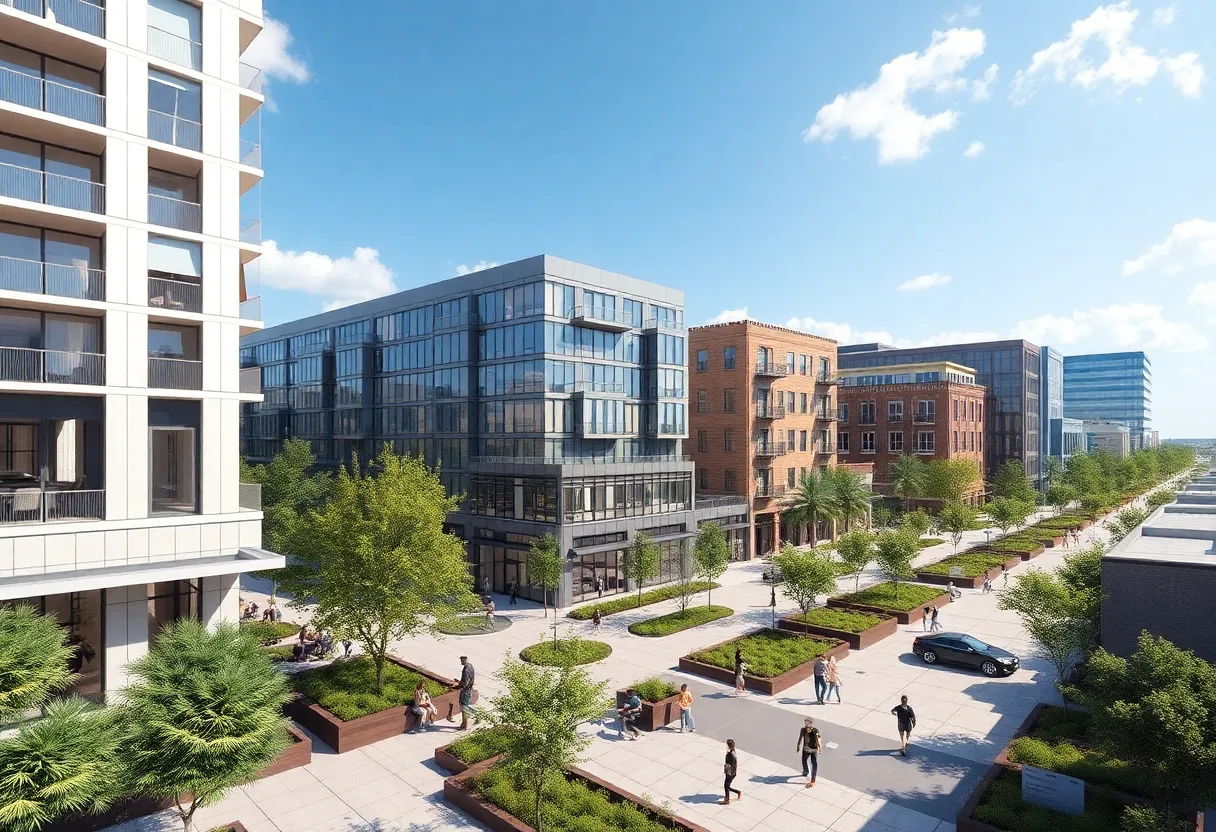 Rendering of Gateway Jax mixed-use development in Springfield, Jacksonville