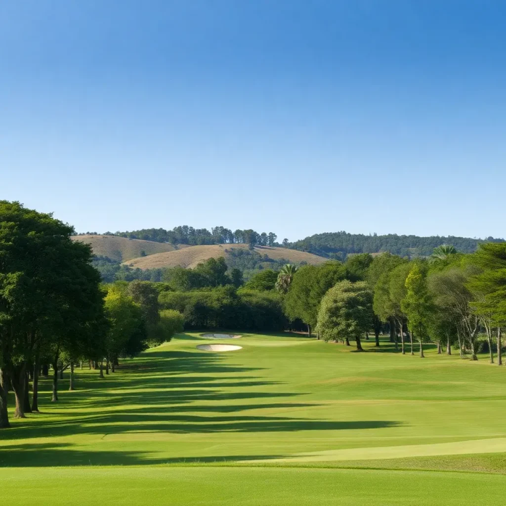 Golf course during the Genesis Invitational