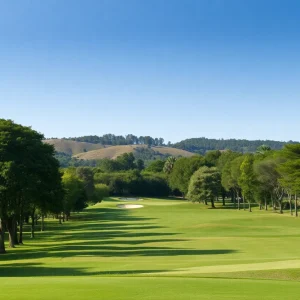 Golf course during the Genesis Invitational
