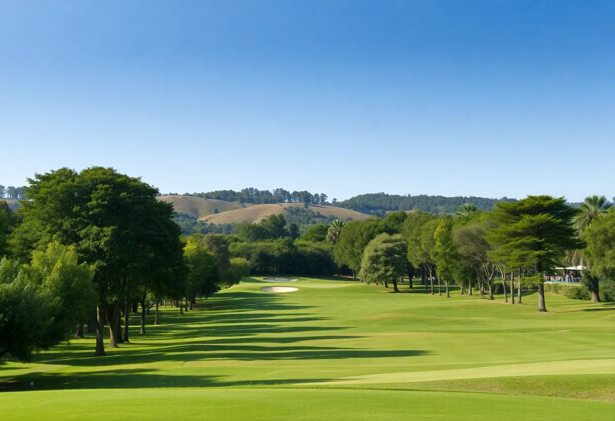 Golf course during the Genesis Invitational