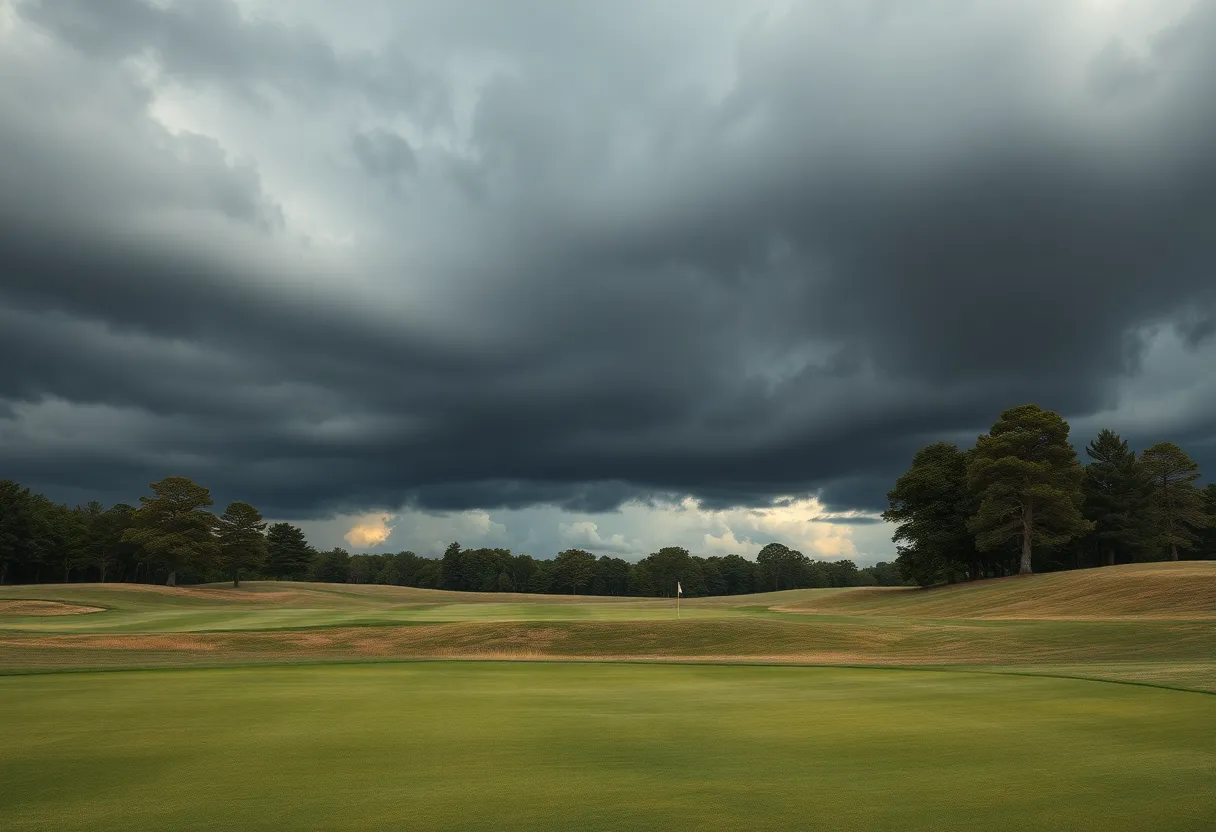 Police respond to a violent incident at a golf course