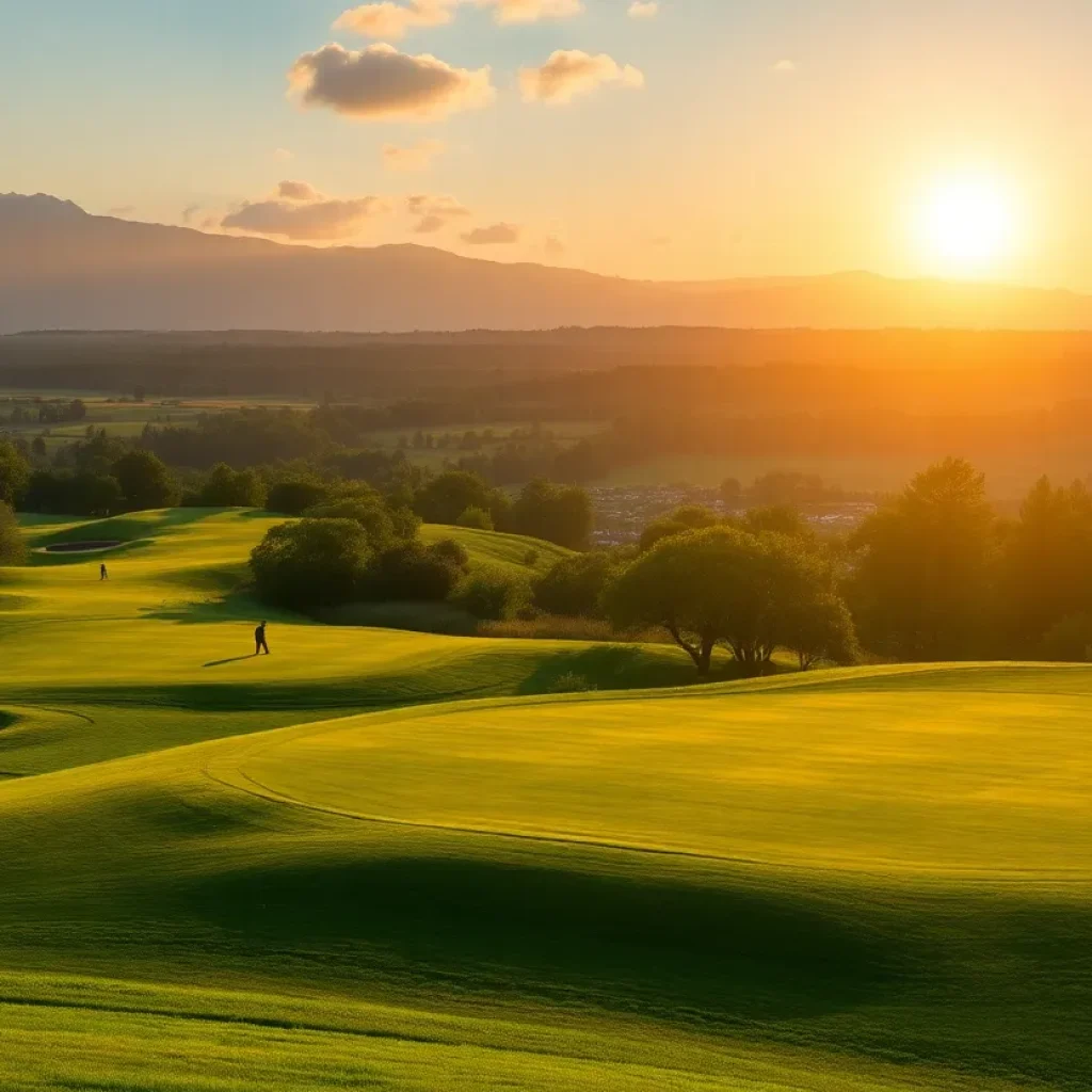 Golfers on a beautiful course enjoying their travel adventures