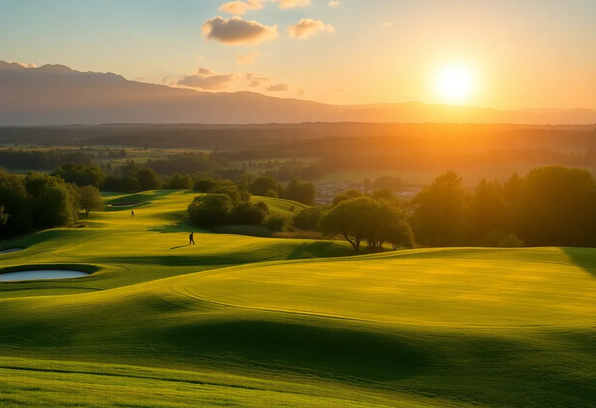 Golfers on a beautiful course enjoying their travel adventures