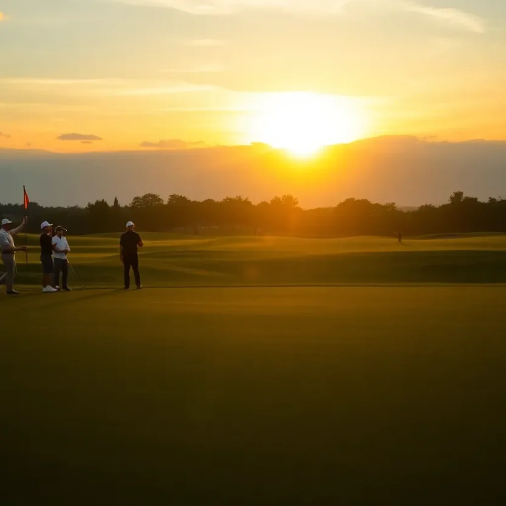 Golfer celebrating victory at Qatar Masters