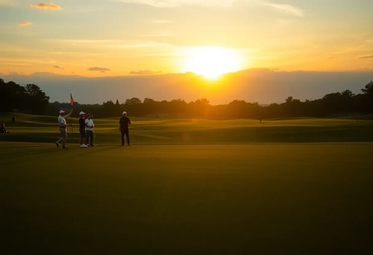 Golfer celebrating victory at Qatar Masters