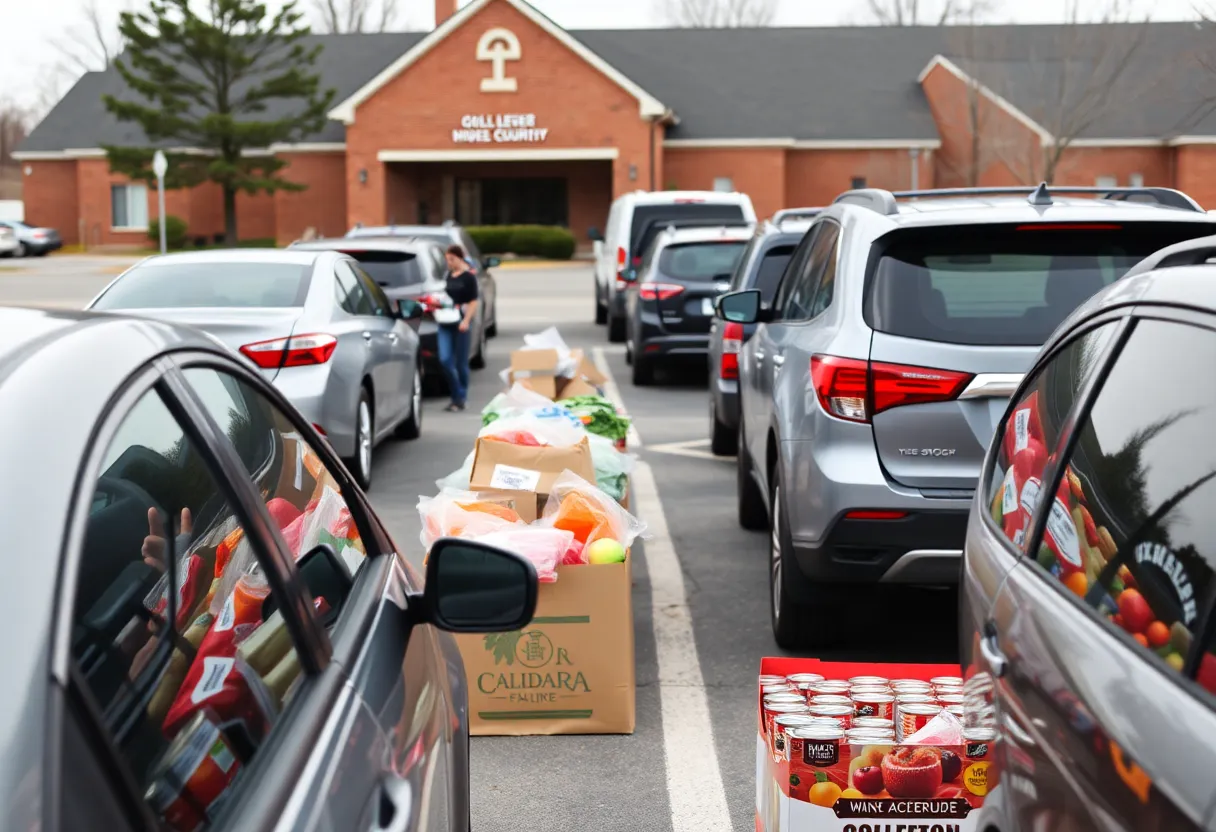 Community food distribution event in Jacksonville, Florida