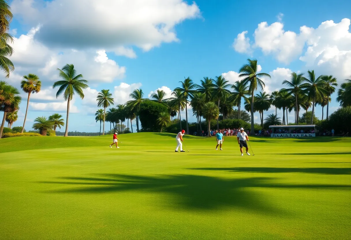 Players competing at a golf tournament in Jacksonville, Florida.