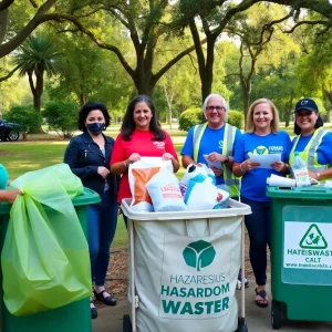 Residents participating in hazardous waste collection event in Jacksonville