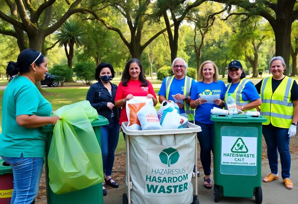 Residents participating in hazardous waste collection event in Jacksonville