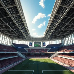 Conceptual image of the futuristic renovations planned for EverBank Stadium