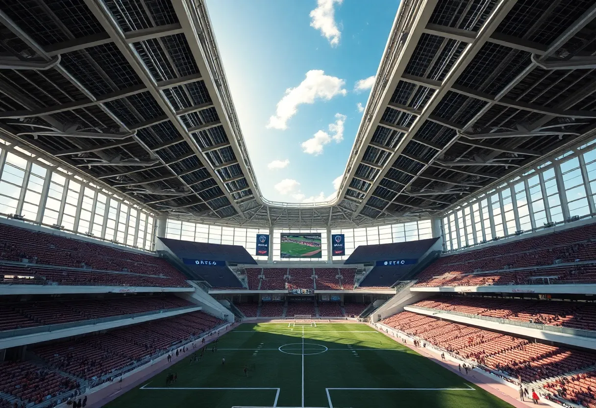 Conceptual image of the futuristic renovations planned for EverBank Stadium