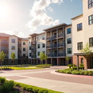 Artists rendering of Jacksonville multifamily housing units